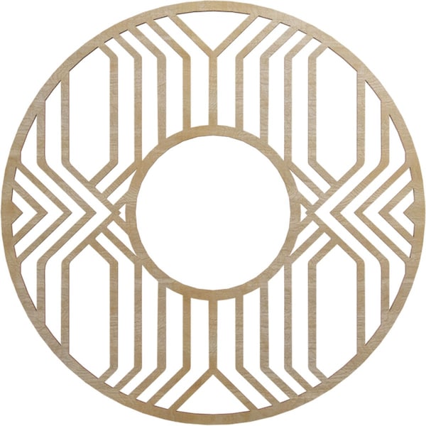 Ekena Millwork Empire Wood Fretwork Pierced Ceiling Medallion, Birch, 22"OD x 8"ID x 1/4"T CMWP22X22X0250EPBI - main